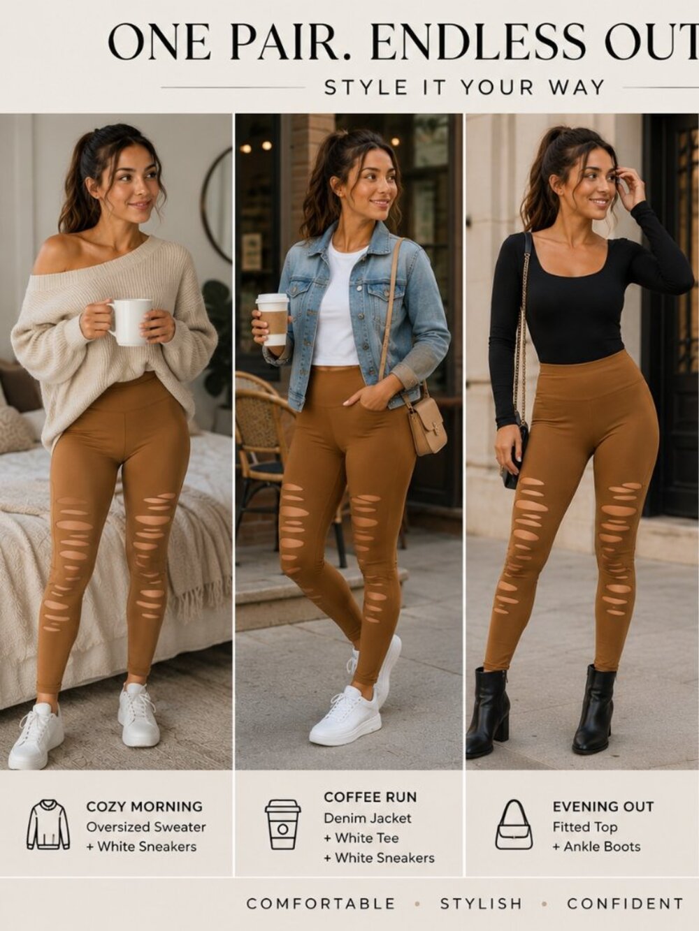 Cut Out Leggings High Waisted Seamless Fitness Fashion Activewear - Picture 2 of 8